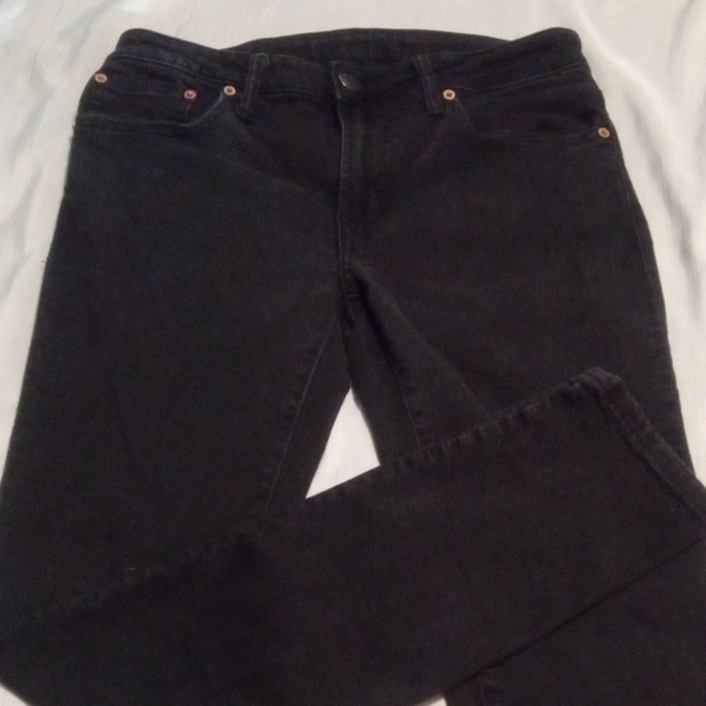 American Eagle Outfitters Airflex Black Straight Leg Jeans 31x32
